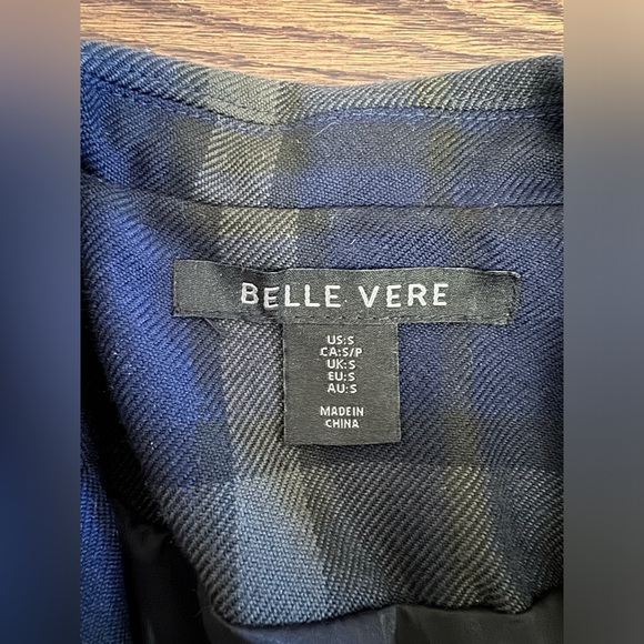 Belle Vere Navy & Green Blazer Jacket Small - Picture 6 of 13